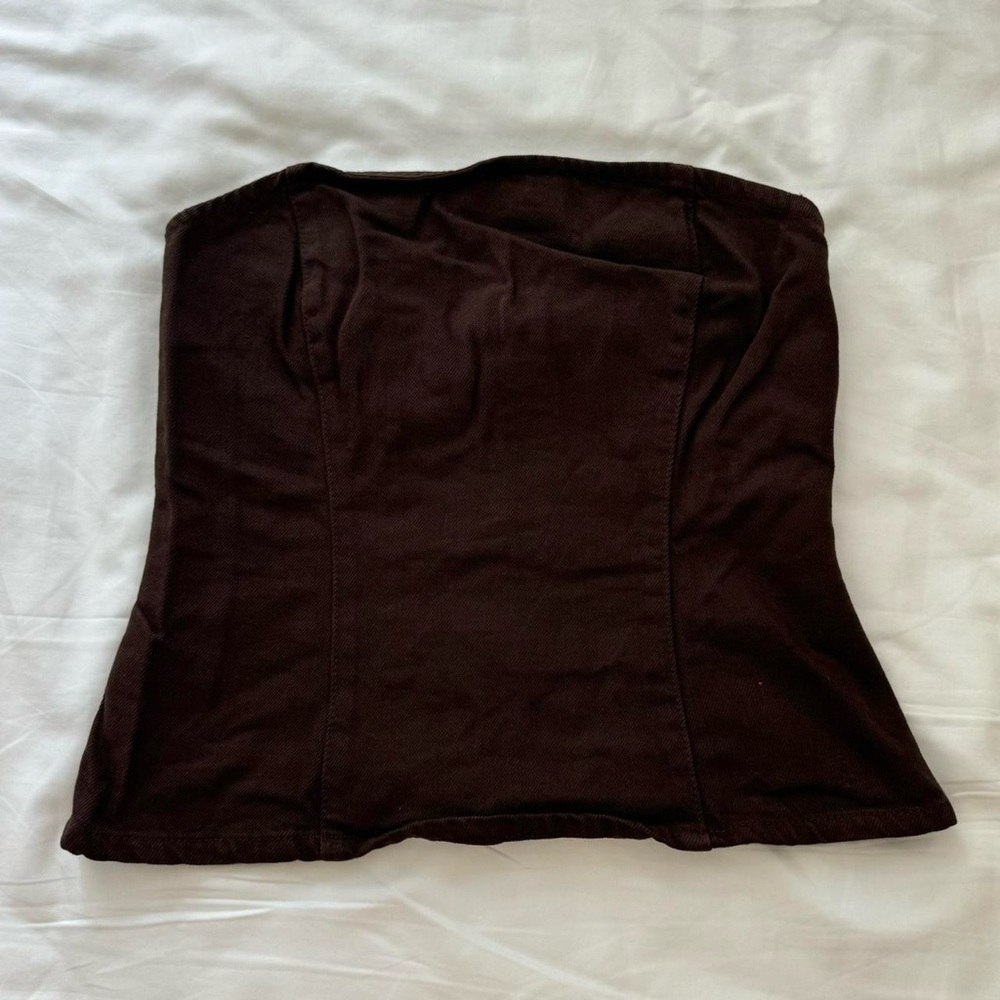 ZARA trf denim bandeau top